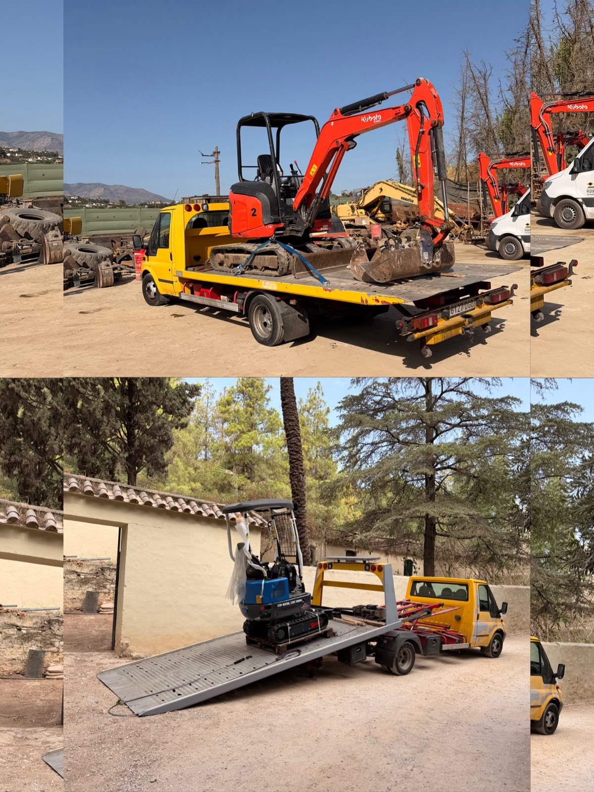 Transporte de maquinaria y mini excavadoras