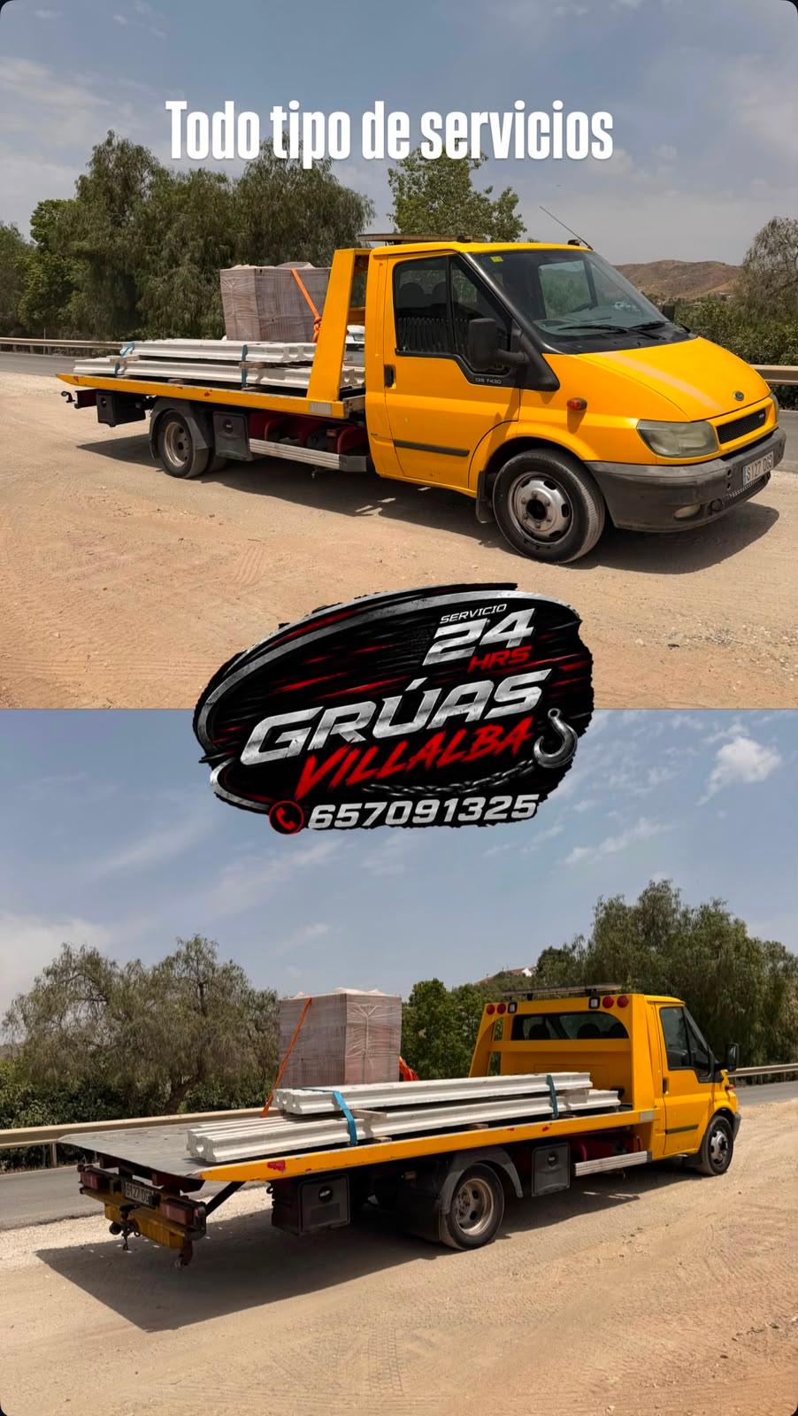 Transporte de materiales con camión grúa